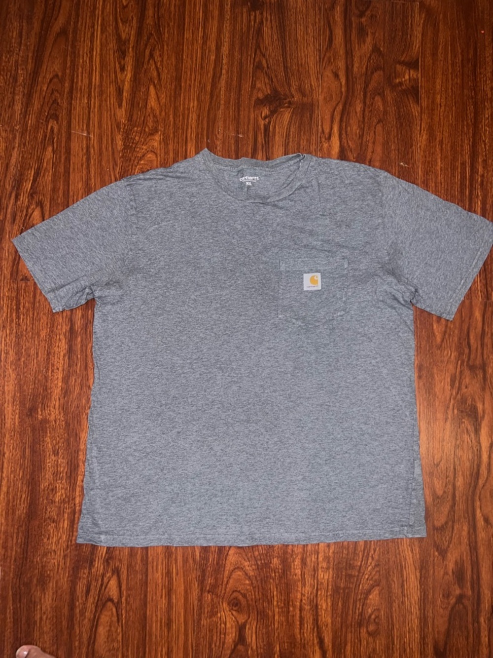 Carhartt Heather Gray Pocket T-Shirt with Logo Tag